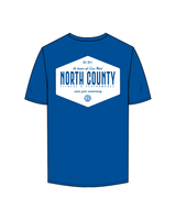 The Mens Tee - Royal Blue - North County Fitness - F/B - White