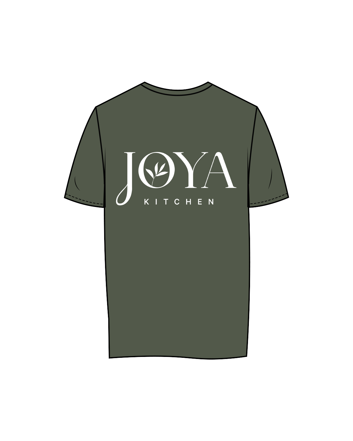 The Mens Tee - Cypress - Joya Kitchen - Left Chest / Back - White