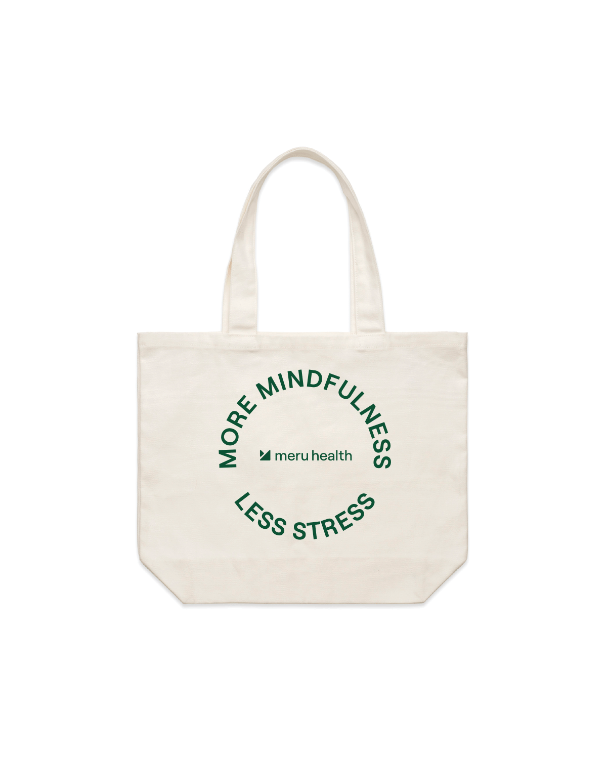 The Tote Bag - Natural - Meru Health - Pine Green