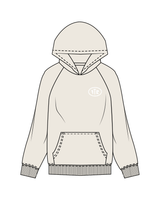 The Classic Hoodie - Off White - Full Routine - Front / Back - White