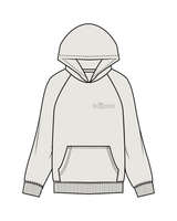 The Womens Hoodie - Washed Bone - The Bar Method - Left Chest & Center Back - Washed Bone