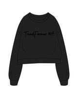 The Oversized Crop - Black - Treadformer 30A - 'Treadformer' Center Chest - Tone on Tone