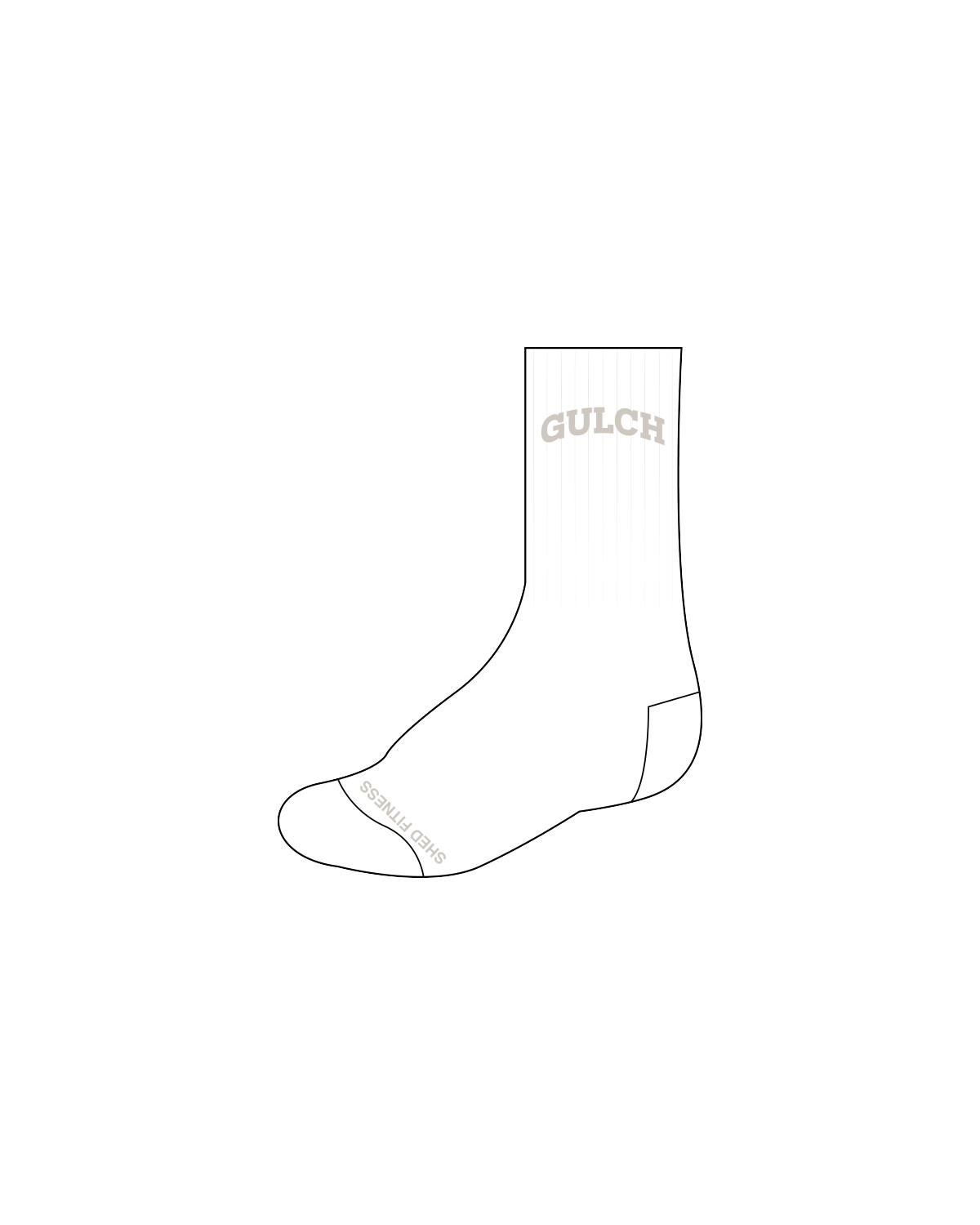 The Crew Grip Socks - White - Shed Fitness - Off White