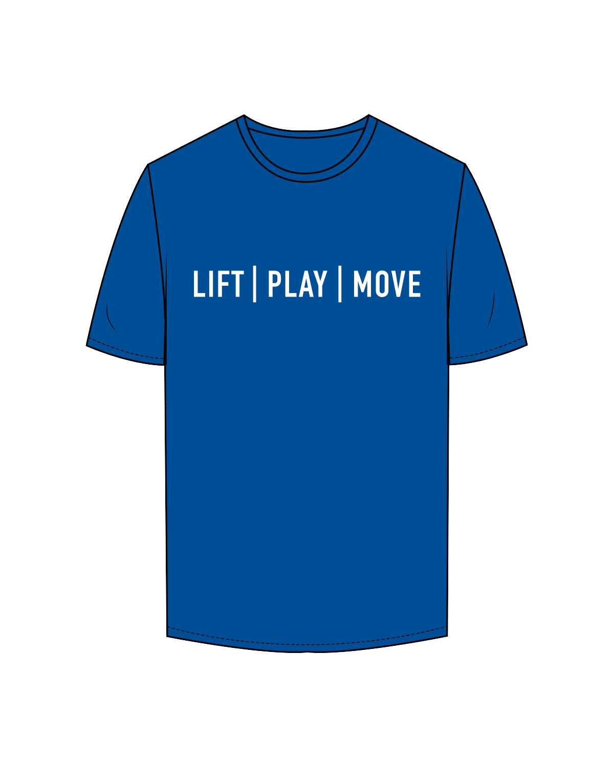 The Mens Tee - Royal Blue - North County Fitness - F/B - White