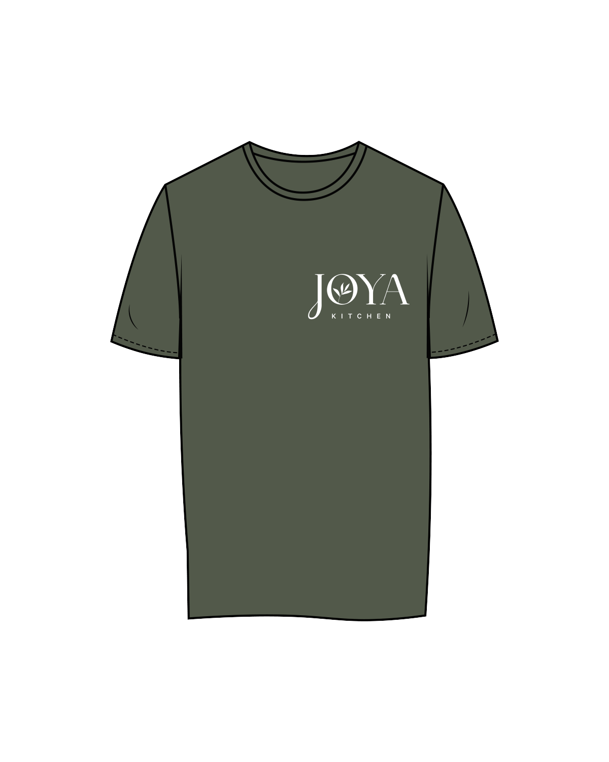 The Mens Tee - Cypress - Joya Kitchen - Left Chest / Back - White