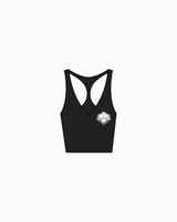 The Racer Tank - Black - Marcus Abraham - Left Chest - White