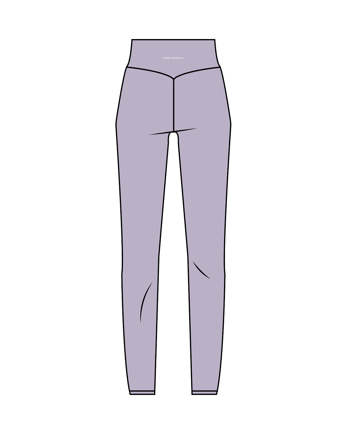 The Basic Legging - Lavender - Core Complex - Back Waist - White