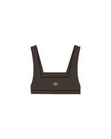 The Box Cut Bra - Cafe - Box Union - Back Logo - White