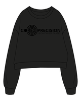 The Oversized Crop - Black - Core Precision - Center Chest - Black