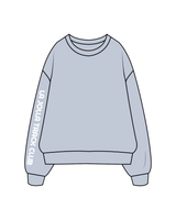 The Womens Crewneck - Powder - LJTC - Right Sleeve / Back - Full Color
