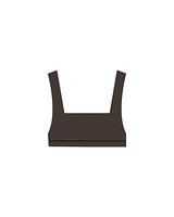The Box Cut Bra - Cafe - Box Union - Back Logo - White