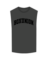 The Muscle Tank - Charcoal - Box Union - Center Chest - Black