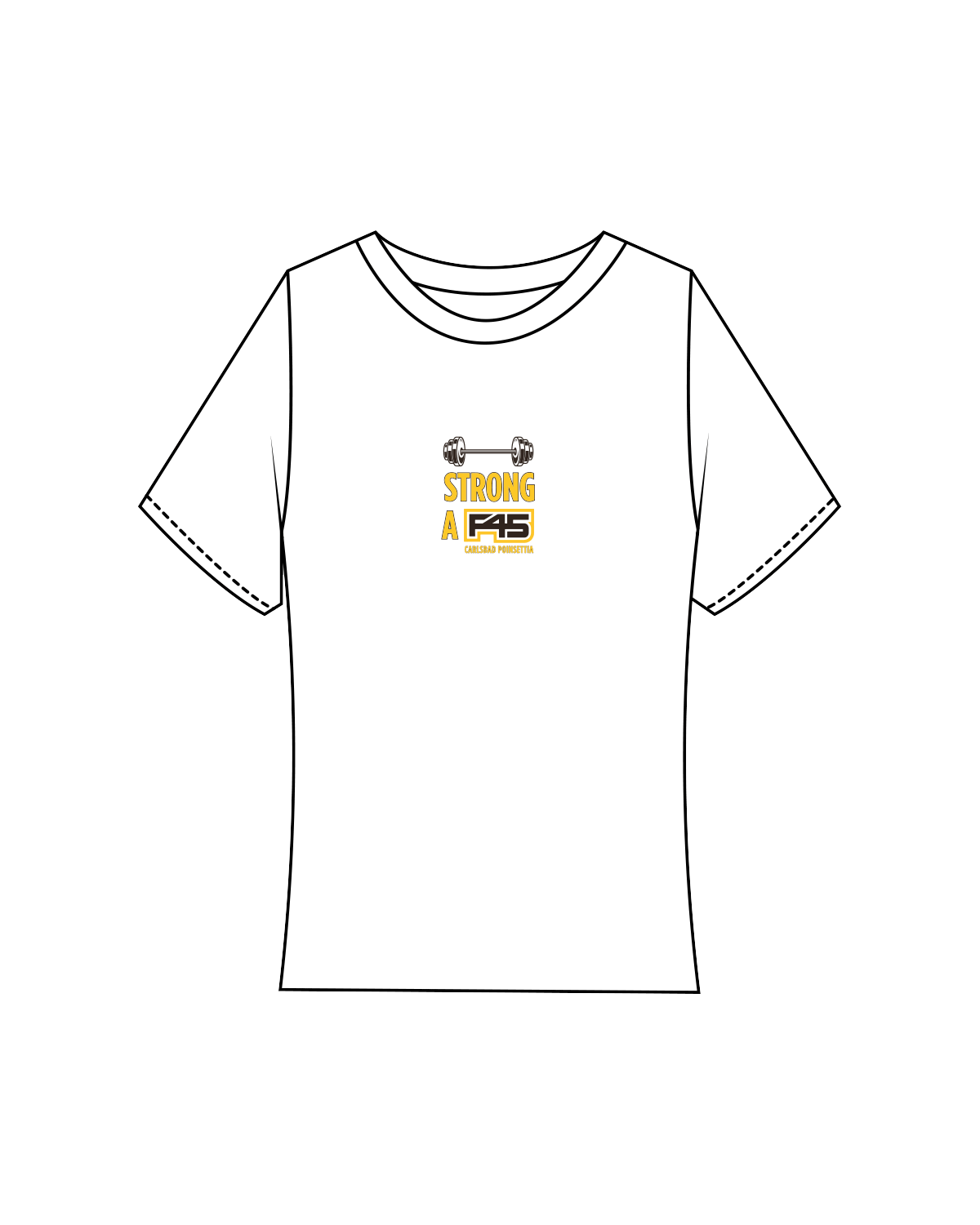The Baby Tee - White - F45 Poinsettia - Padres - Full Color