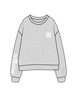 The Womens Crewneck - Heather - The Bar Method - Left Chest / Right Sleeve - White