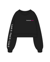 The Oversized Crop - Black - Studio(MDR) - Left Chest / Right Sleeve - Full Color