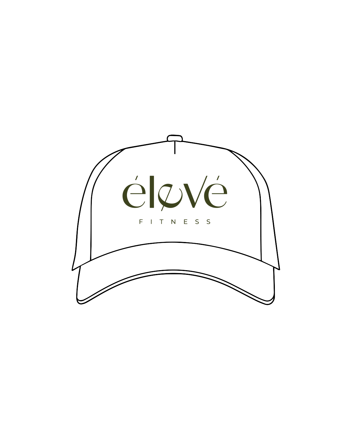 The Trucker Hat - White  - Eleve Fitness - Olive