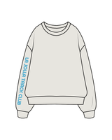 The Mens Crewneck - Washed Bone - LJTC - Right Sleeve / Back - Full Color