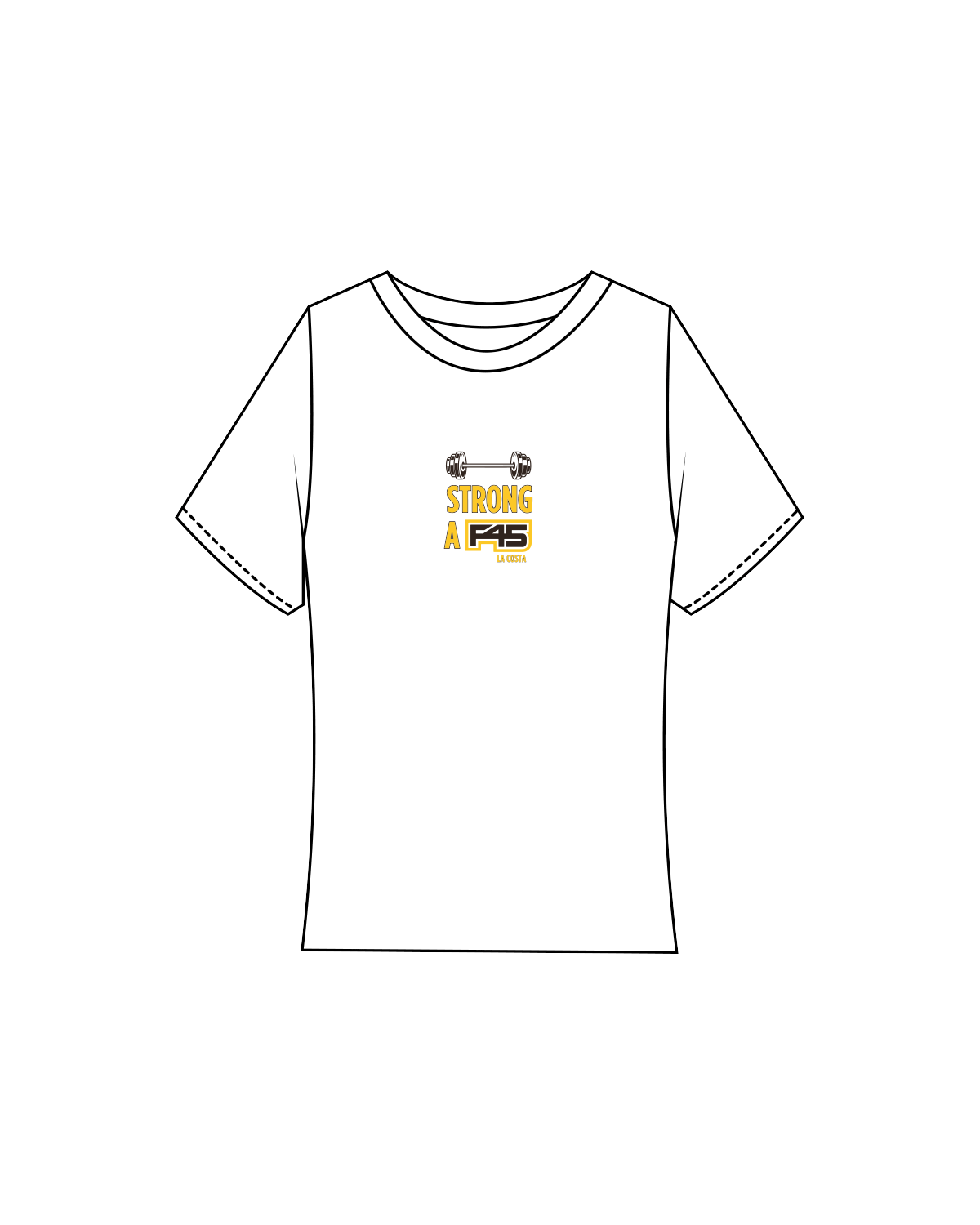 The Baby Tee - White - F45 La Costa - Padres - Full Color