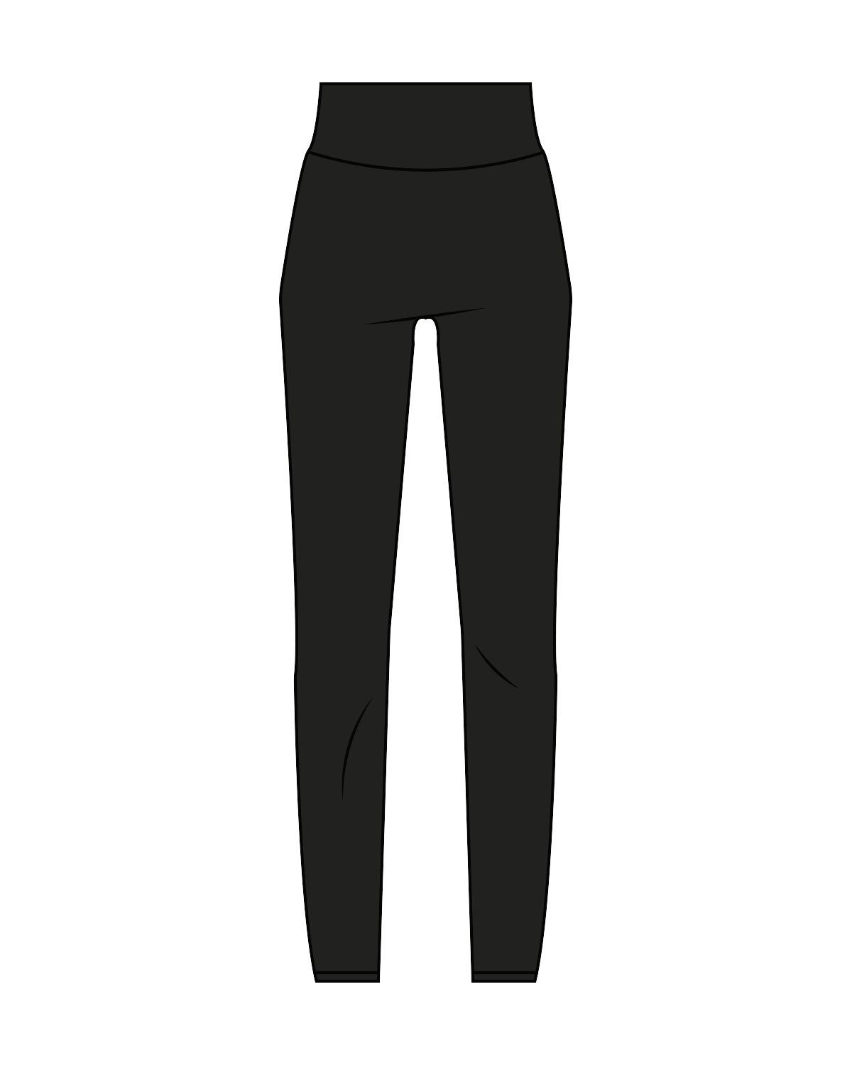 The Basic Legging - Black - Core(LP) - Back Leg - White