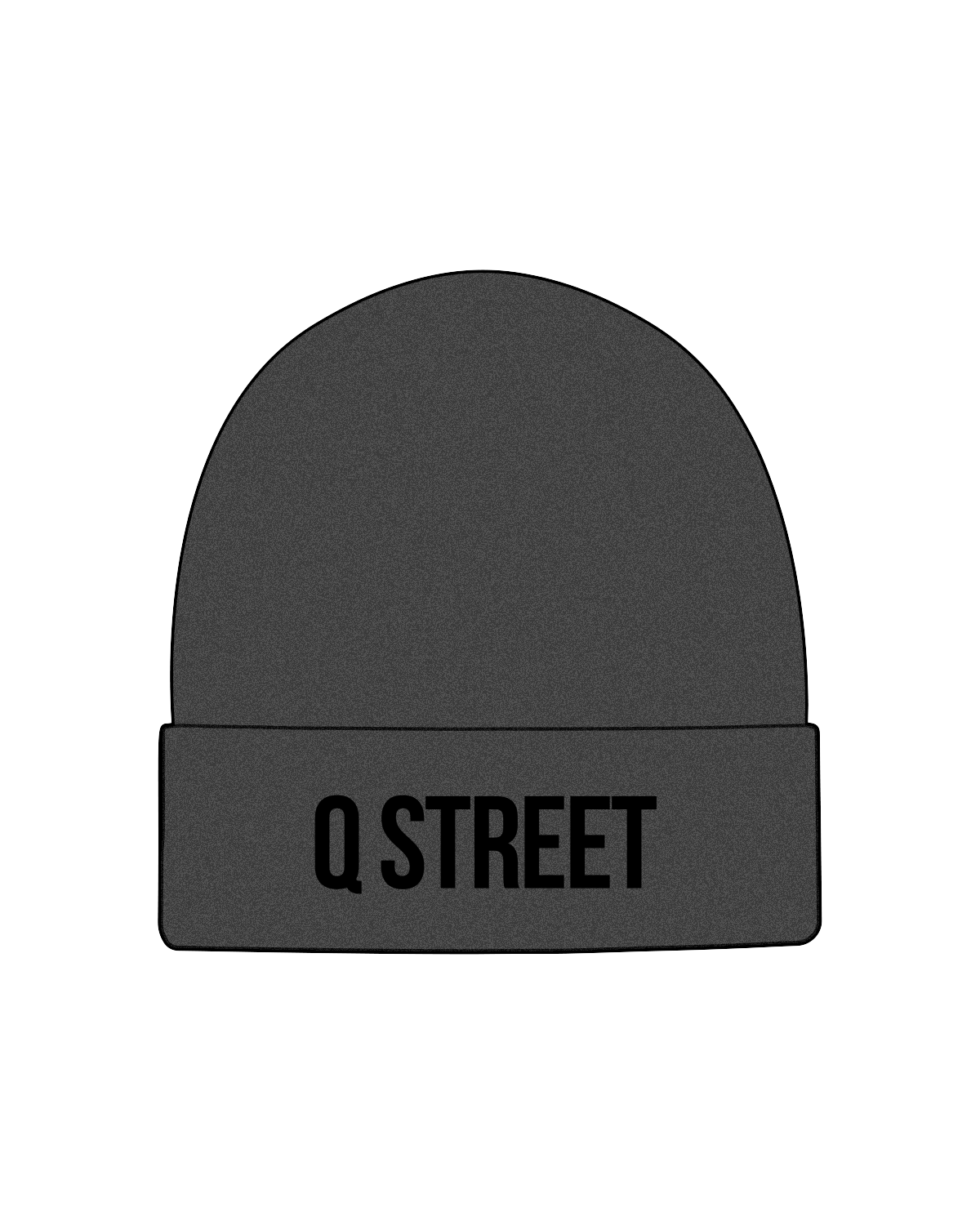 The Beanie - Charcoal - Q Street - Black