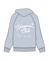 The Mens Hoodie - Powder - Pink7 - Hangover Club - White Puff Print