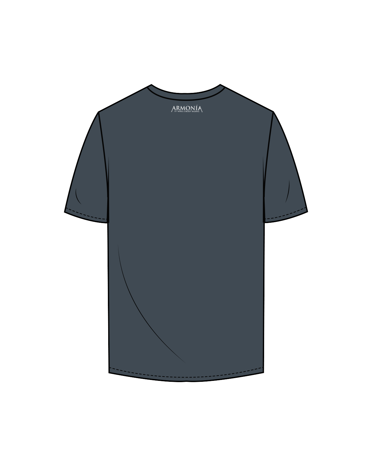 The Mens Tee - Petrol - Armonia - Left Chest / Back - White