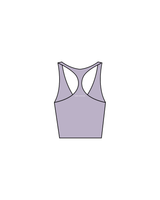 The Racer Tank - Lavender - Core Complex - Center / Back - White