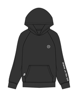 The Mens Hoodie - Washed Black - Pink7 - Hangover Club - White Puff Print