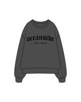 The Womens Crewneck - Washed Black - Lagree Versa Fit - Oceanside - Black