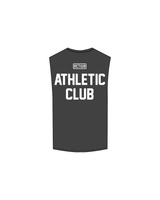 The Muscle Tank - Charcoal - Activ8 - Left Chest / Back - White