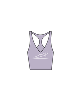 The Racer Tank - Lavender - Core Complex - Center / Back - White