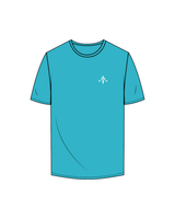 The Mens Tee - Turquoise - Armonia - Left Chest / Back - White