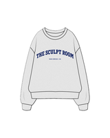 The Mens Crewneck - White Heather - The Sculpt Room - Center - Full Color