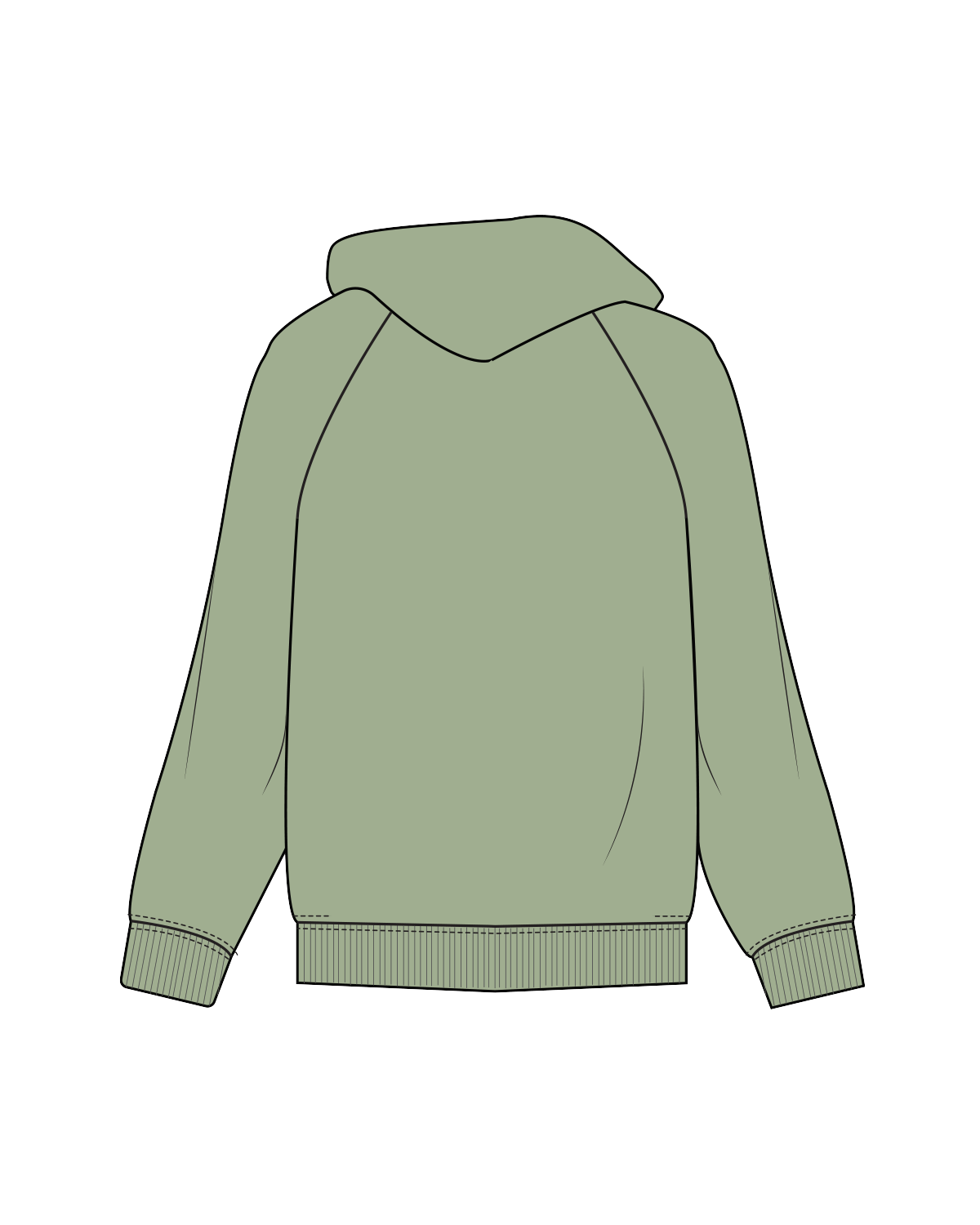 The Classic Hoodie - Pistachio - Trufit Pilates - Center Chest / Wrist - White