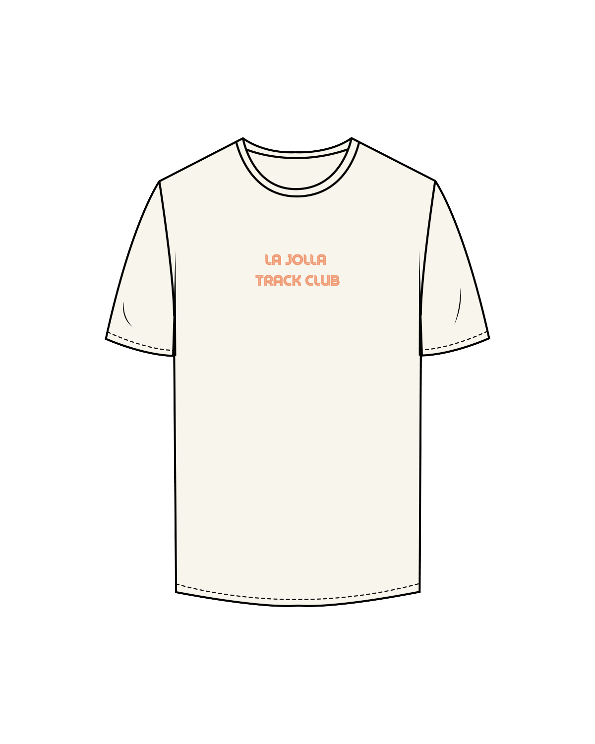 The Mens Tee - Off White - LJTC - Center Chest / Back - Full Color
