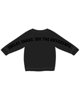The Oversized Crop - Black - Core(LP) - Left Chest / Wingspan - Black