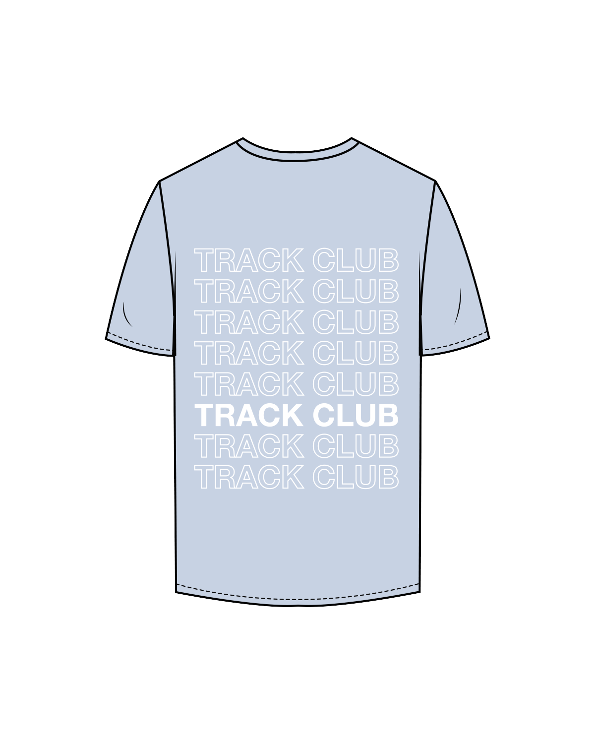 The Mens Tee - Powder - LJTC - Left Chest / Repeating Back - Full Color
