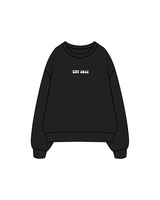 The Womens Crewneck - Black - Viva Lagree - 'est 2022' Front Center / 'Viva Lagree' Wavy Back - White