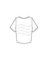 The Crop Tee - White  - HiPower - Front / Back - Bone