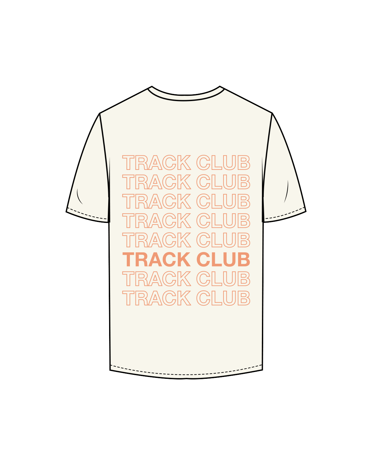 The Mens Tee - Off White - LJTC - Left Chest / Repeating Back - Full Color