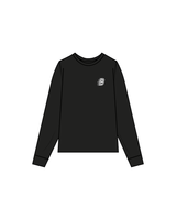 The Mens Long Sleeve - Black - Activ8 - Left Chest / Back - White