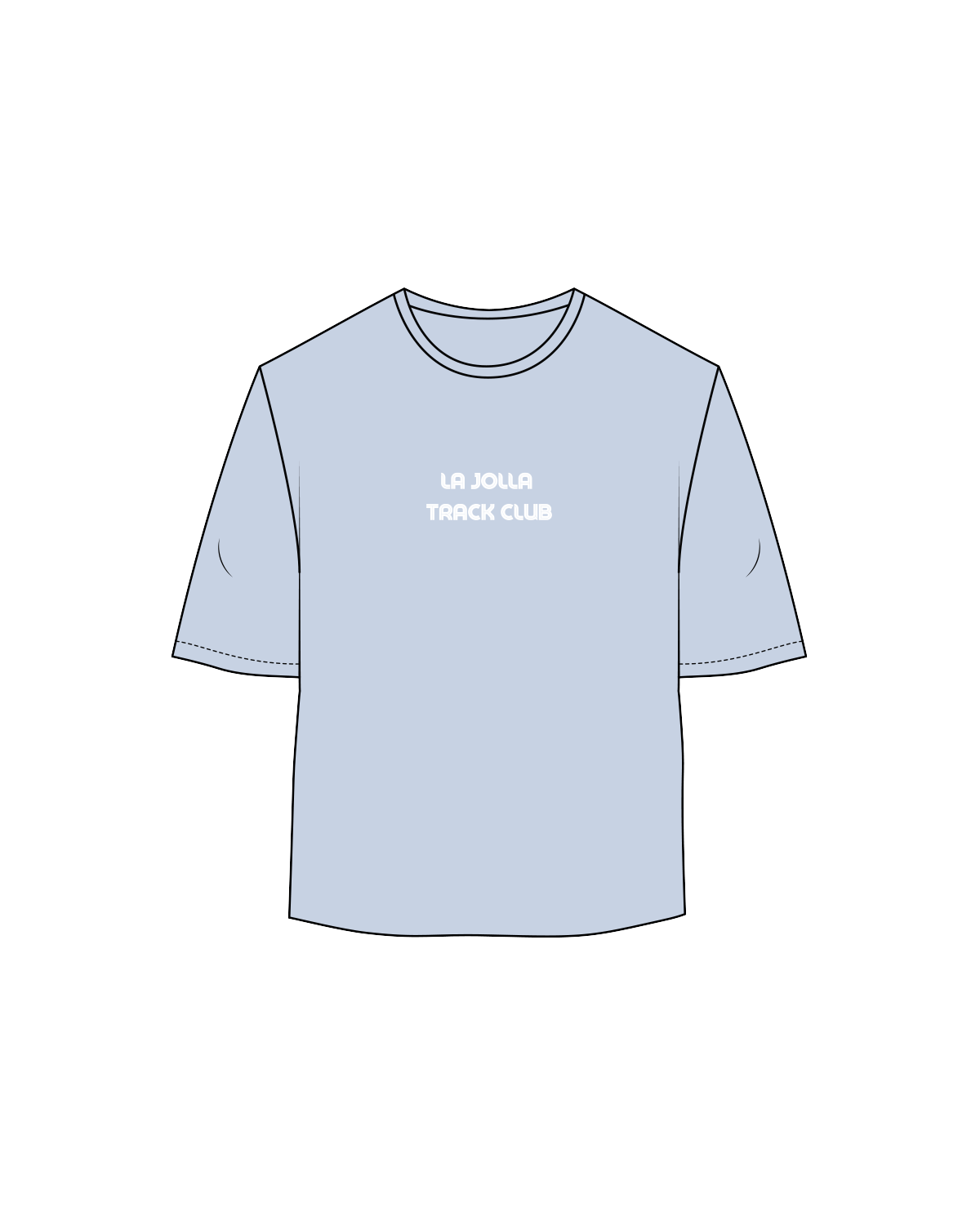 The Womens Oversized Tee - Powder - LJTC - Center Chest / Back - Full Color