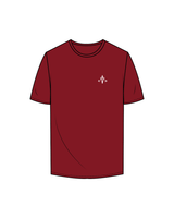 The Mens Tee - Cardinal - Armonia - Left Chest / Back - White