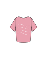 The Crop Tee - Bubblegum - HiPower - Front / Back - White