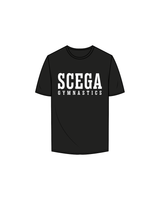 The Mens Tee - Black - Scega - Collegaite Straight Center Chest - White