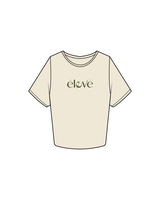 The Crop Tee - Butter - Eleve Fitness - Center / Back - Olive