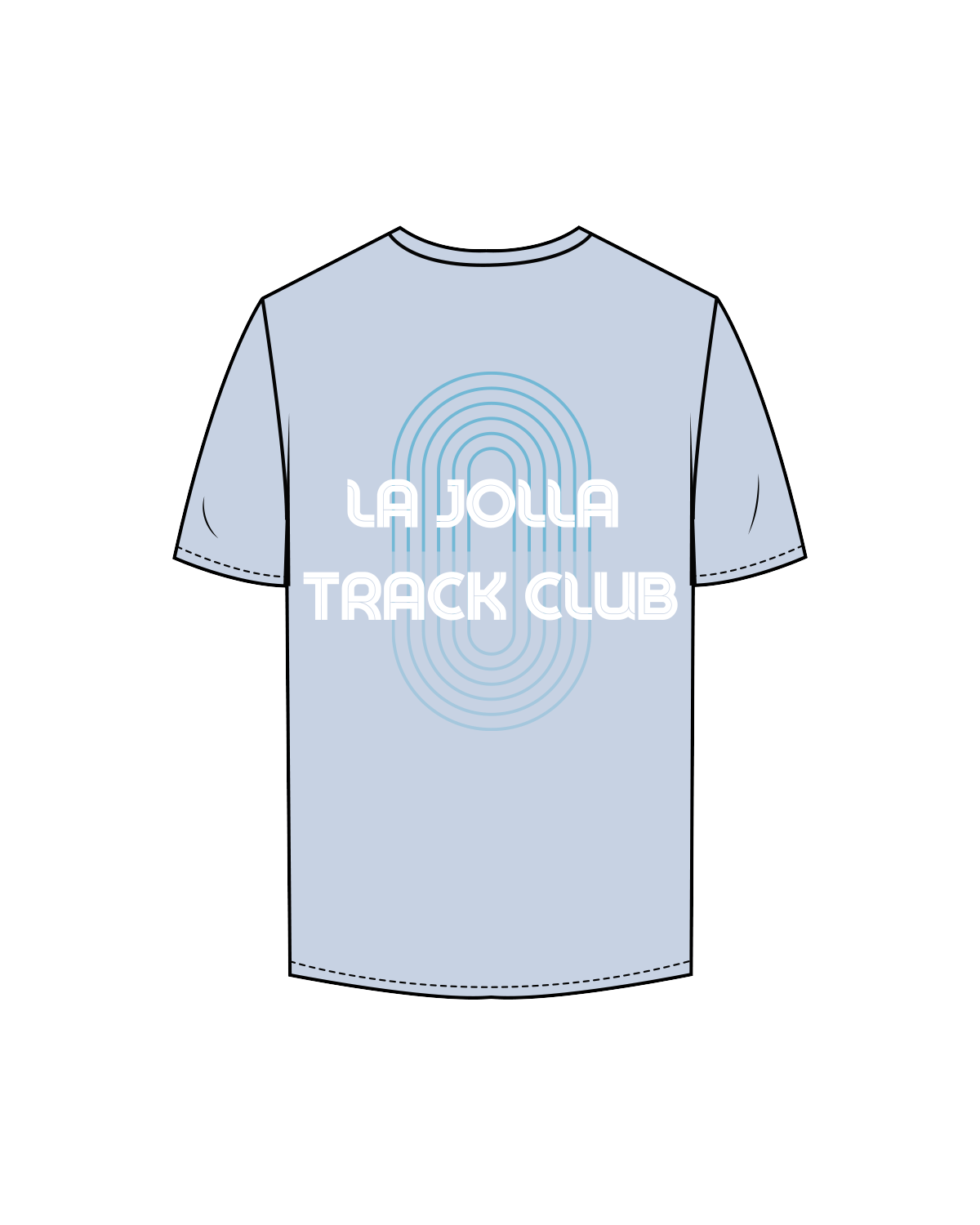 The Mens Tee - Powder - LJTC - Left Chest / Ombre Back - Full Color