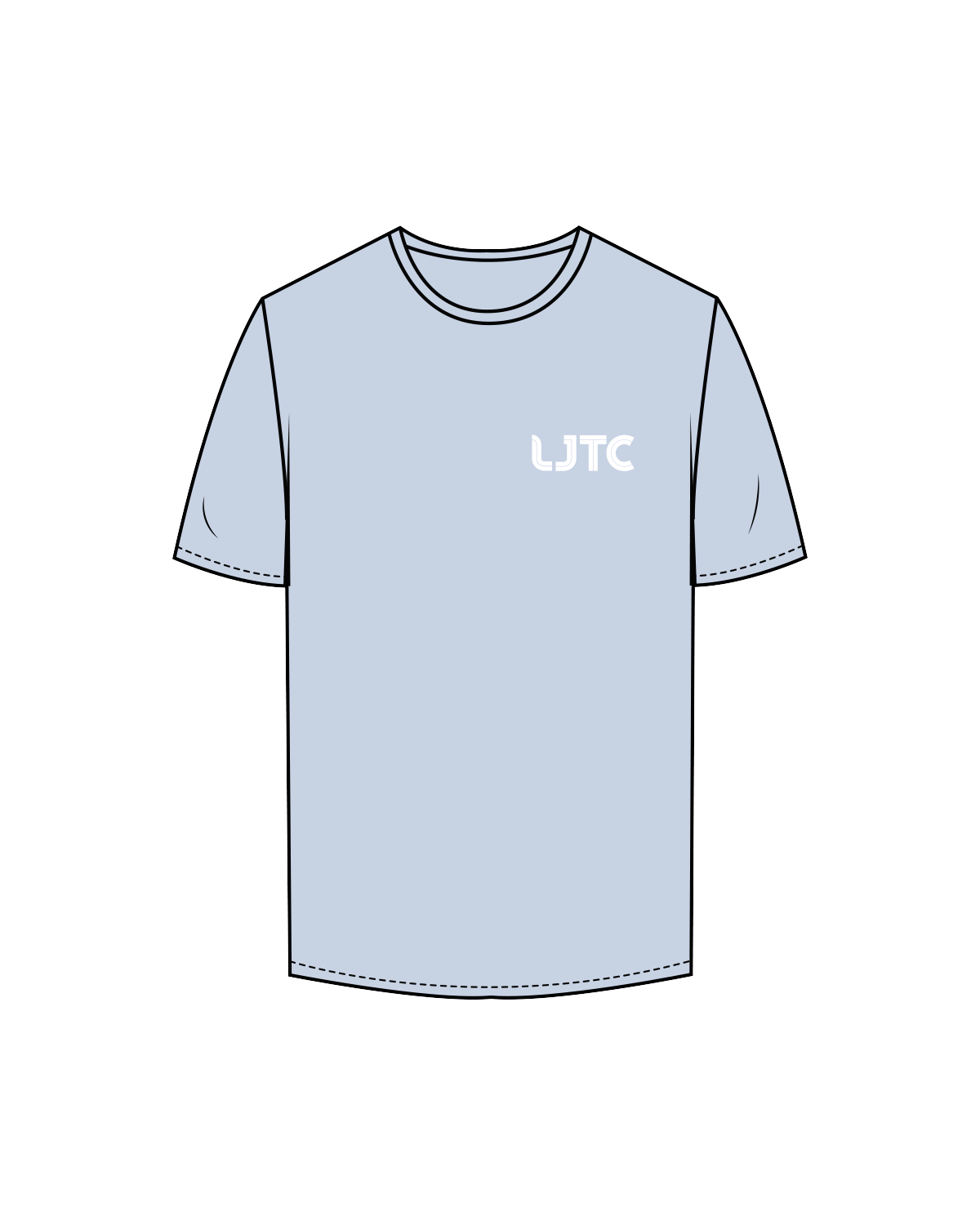 The Mens Tee - Powder - LJTC - Left Chest / Ombre Back - Full Color