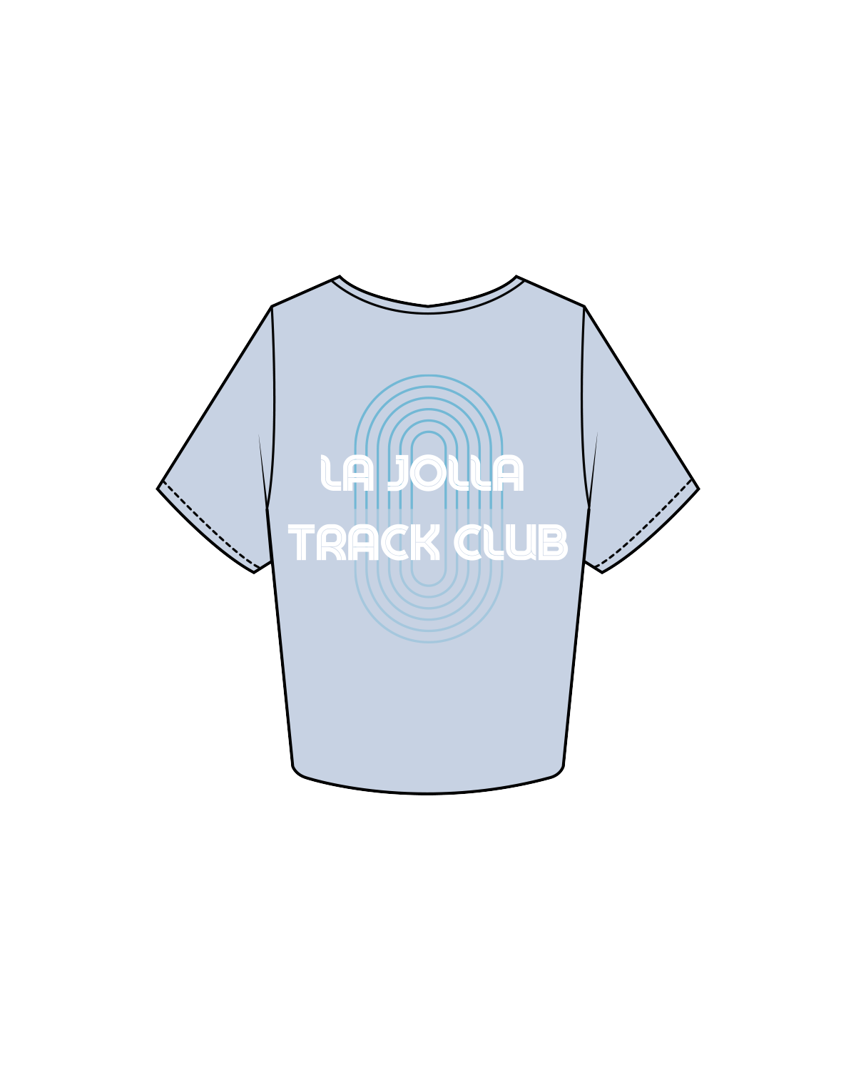 The Crop Tee - Powder - LJTC - Left Chest / Back - Full Color