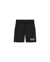 The Mens Sweat Short - Black - Activ8 - Left Thigh - White Square Logo